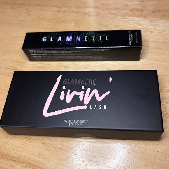 Glamnetic Livin Lash +  Glamnetic Liquid Magnetic Eyeliner Bundle NEW - Picture 2 of 7
